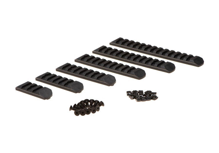 Wadsn MP Airsoft Rail Set for Keymod & M-LOK 6 Pack Black