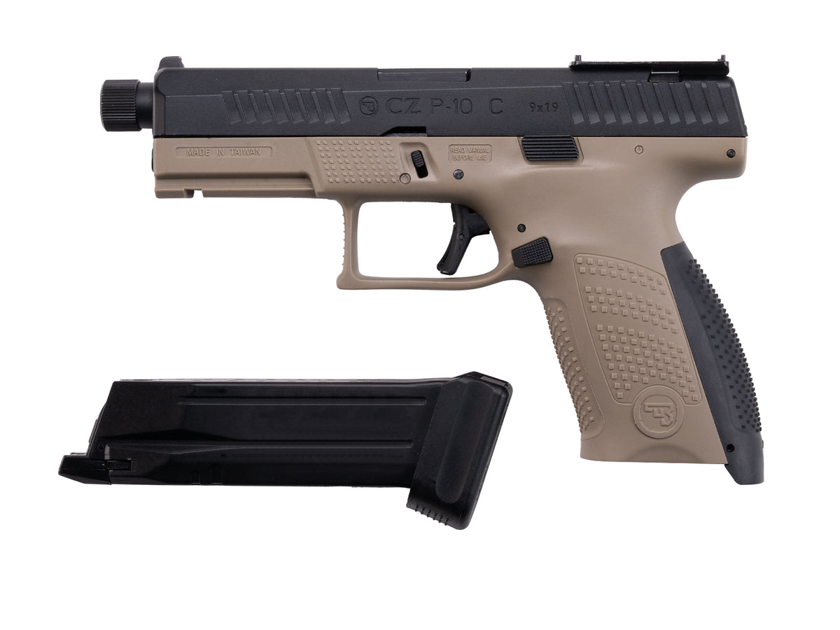 ASG CZ P-10C OR-OT Airsoft Pistol Co2 GBB Black / FDE