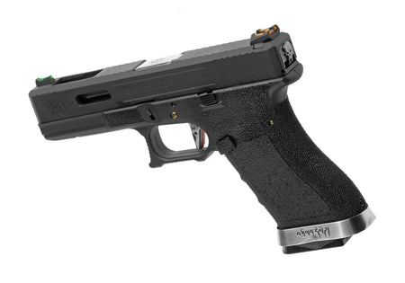 WE G-Force 17 Black Silver Barrel GBB Pistol Green Gas 6mm