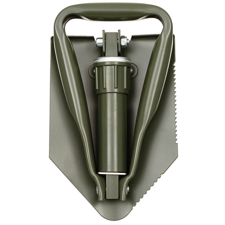 MFH BW Army Style Folding Spade Shovel 3 Part OD Green