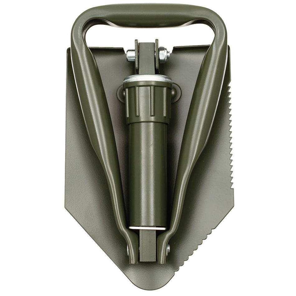 MFH BW Army Style Folding Spade Shovel 3 Part OD Green