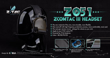 Z Tactical TRI Comtac III Headset