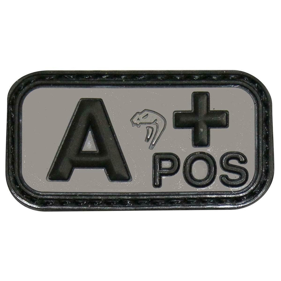 Viper Rubber Blood Group Patch Black