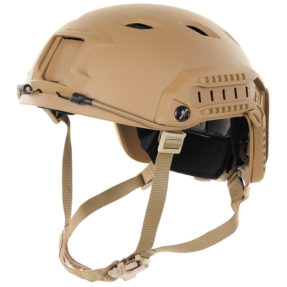MFH FAST Airsoft Helmet Paratroopers Style Rails Lightweight ABS Coyote