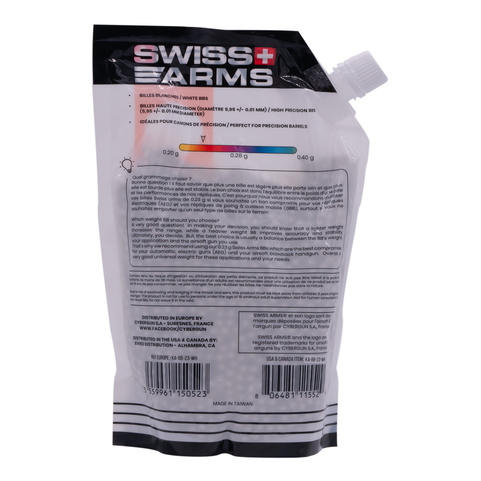 Swiss Arms 0.23g 1KG Bag Airsoft 6mm BB's