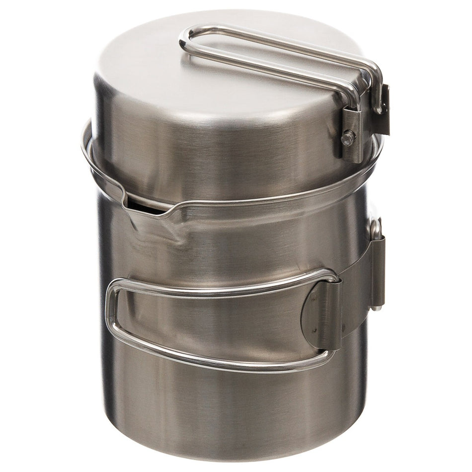 Fox Outdoors Mess Kit Stainless Steel Pot Pan