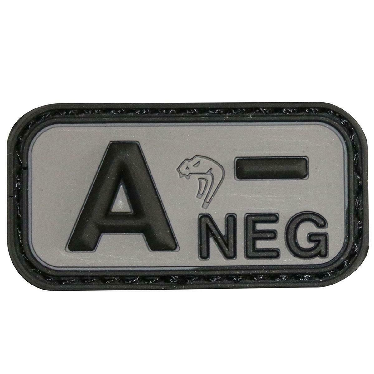 Viper Rubber Blood Group Patch Black