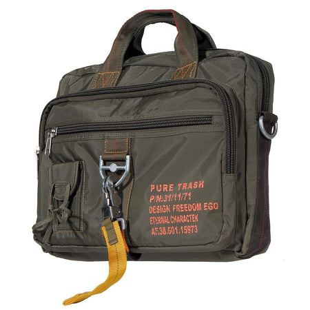 Pure Trash Large Utility Travel Bag with Shoulder Strap Green