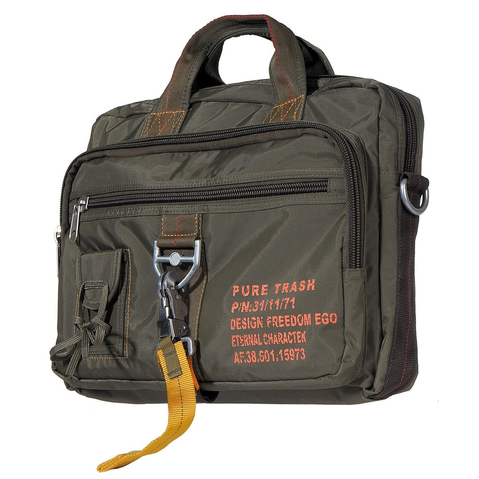 Pure Trash Large Utility Travel Bag with Shoulder Strap Green