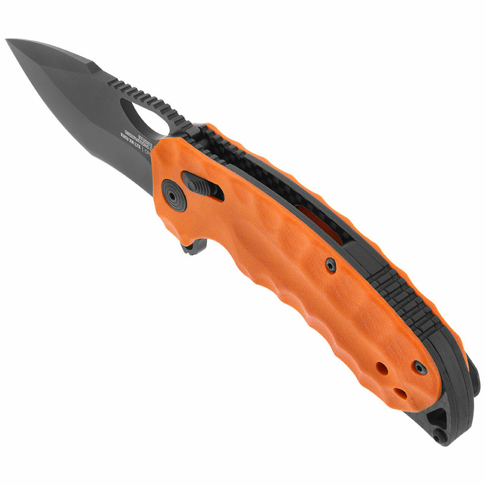SOG Kiku XR LTE Pocket Knife Blaze Orange G10 + Carbon