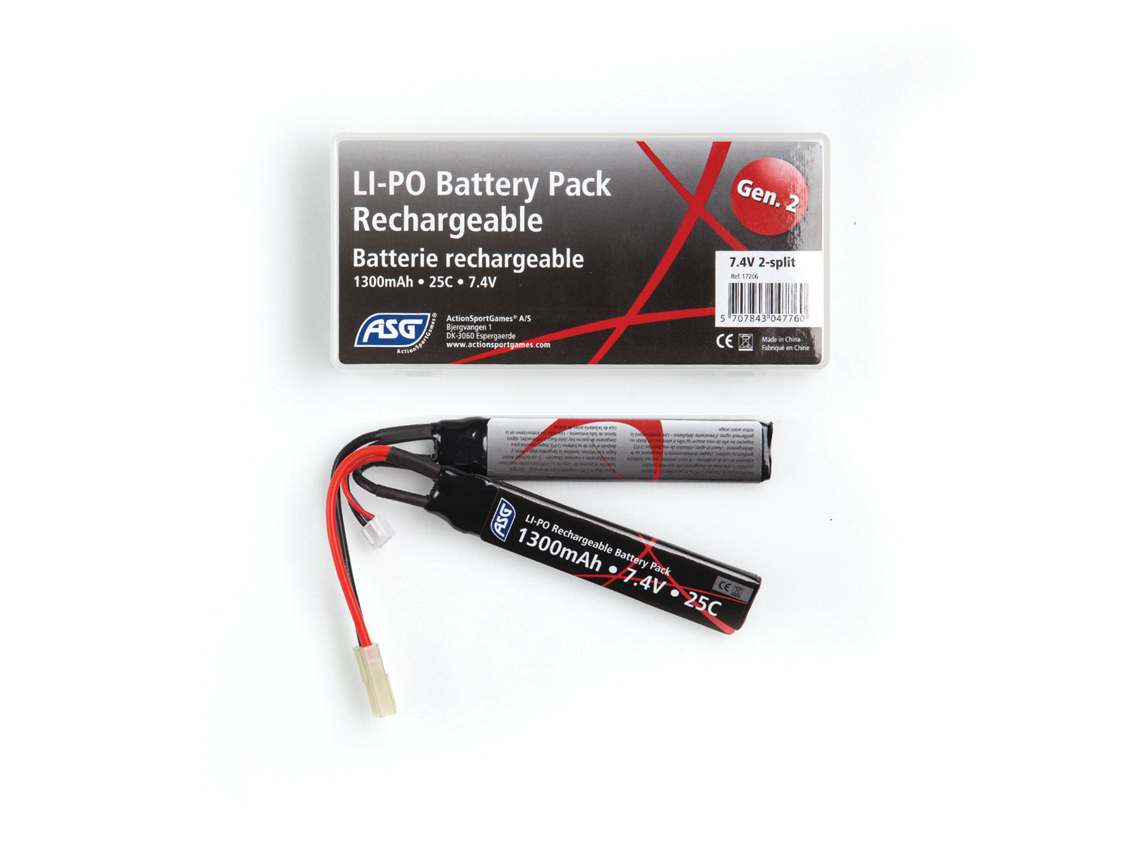 ASG Lipo Battery 7.4V 1300 mAh (InStore Only)