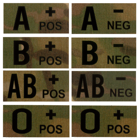 Claw Gear IR Blood Group Patch Multicam 
