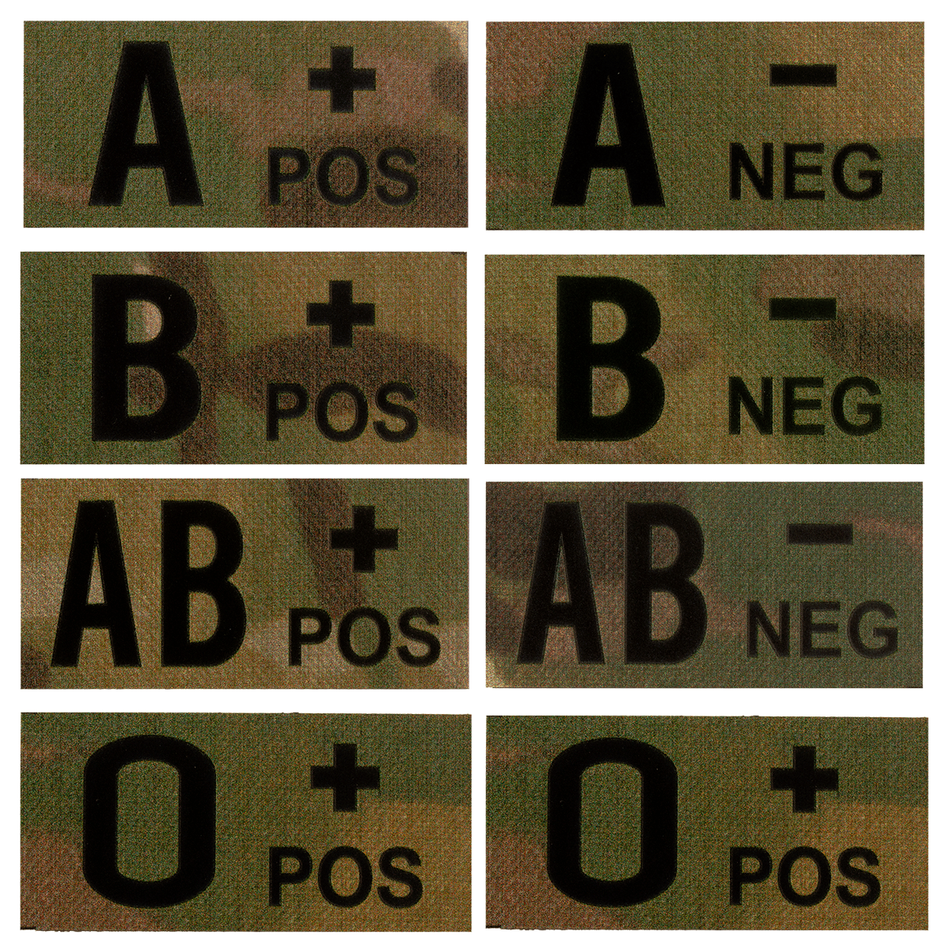Claw Gear IR Blood Group Patch Multicam 