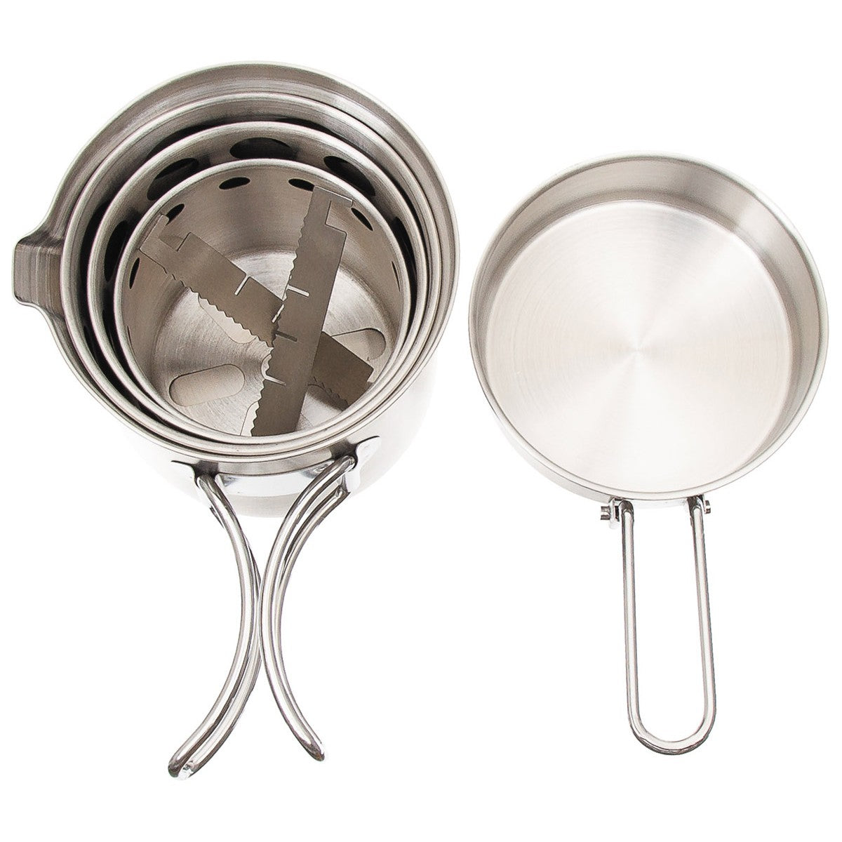 Fox Outdoors Travel Camping Stove Cook Set Stainless Steel