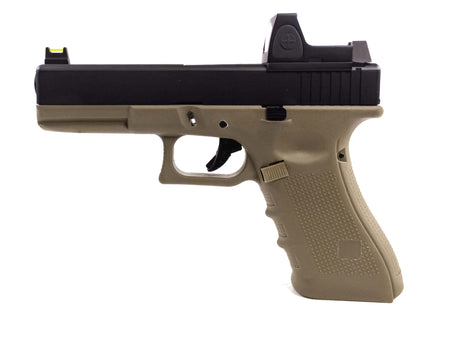 Nuprol Raven Tan Airsoft Pistol GBB + BDS Sight