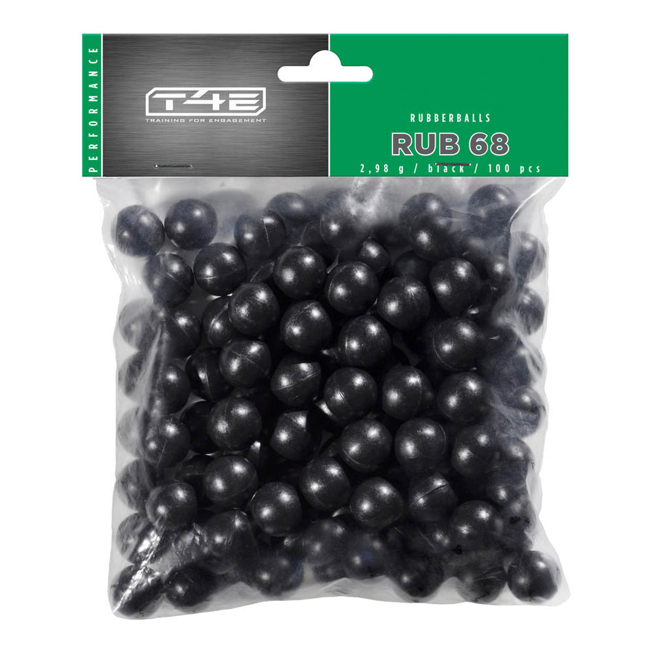 Umarex T4E Performance RUB .68 Ammo Balls Black 100 Bag
