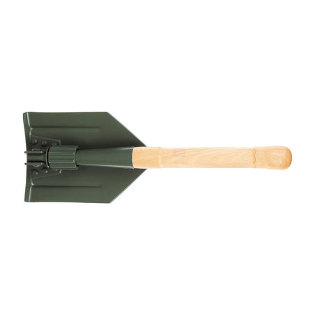 MFH CH Folding Spade with Wooden Handle 2-part OD Green