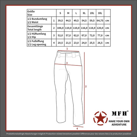 MFH US Mens Field Trousers Cargo Pants Green Olive
