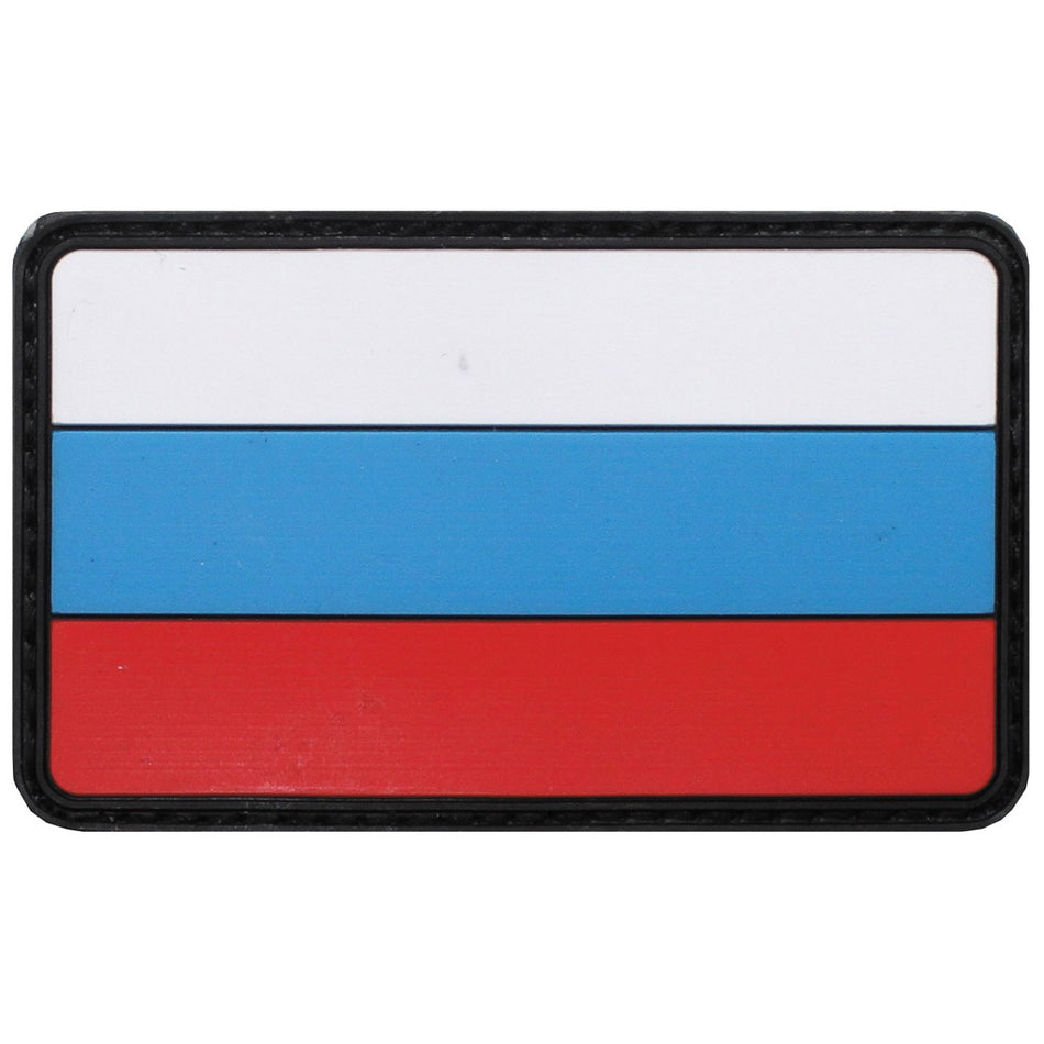 MFH Patch Russian Flag 8 x 5 cm Hook & Loop White Blue Red