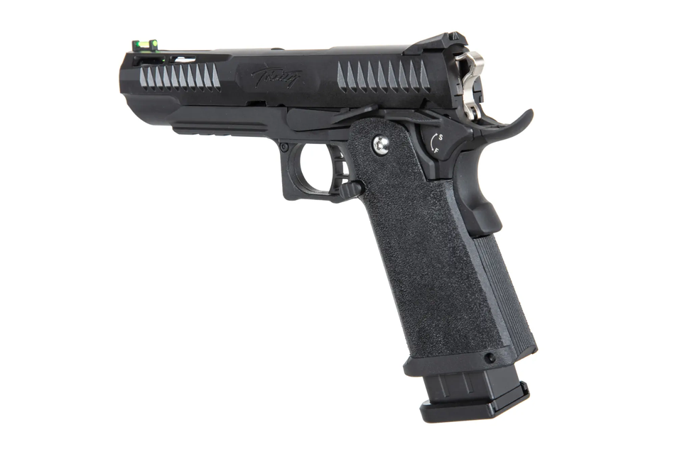 Modify Trinity Hi-Capa 5.1 Airsoft Pistol Nylon slide Green Gas Black