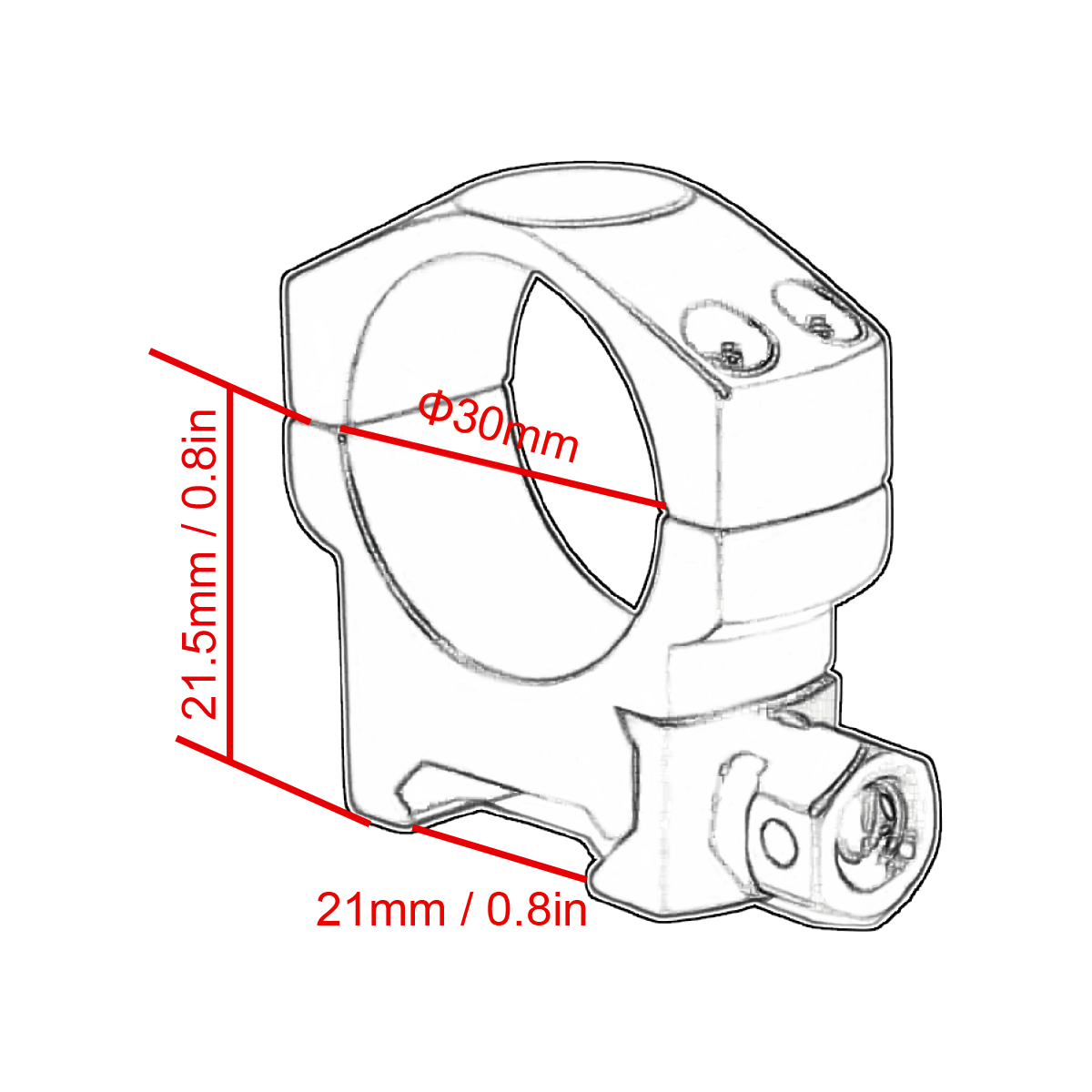 Vector Optics Low Profile 30mm Scope Mounts Weaver Rings
