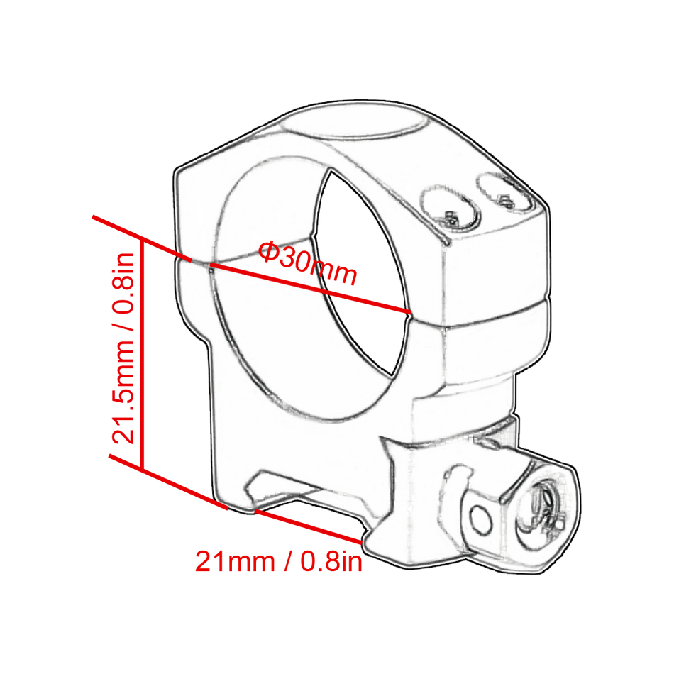 Vector Optics Low Profile 30mm Scope Mounts Weaver Rings