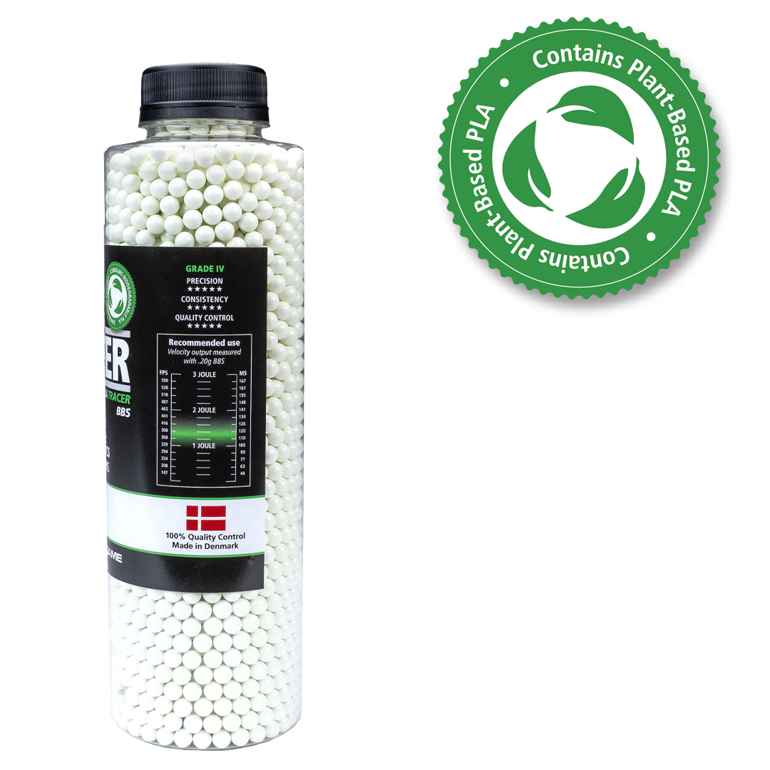 ASG Alpha Blaster PLA Green Tracer BBs 0.25g 3300 1 Bottle