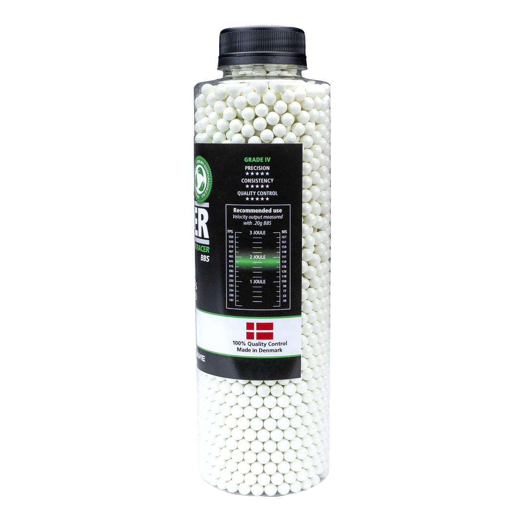 ASG Alpha Blaster PLA Green Tracer BBs 0.32g 3300 1 X Bottle