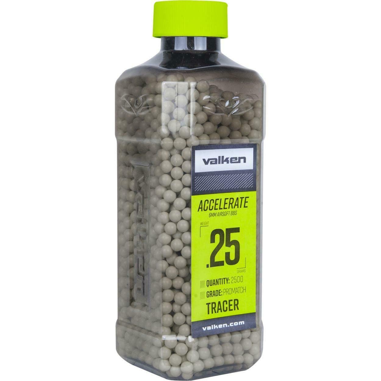 Valken Airsoft 2 Bottles Accelerate 0.25g Tracer BBs 5000 6mm