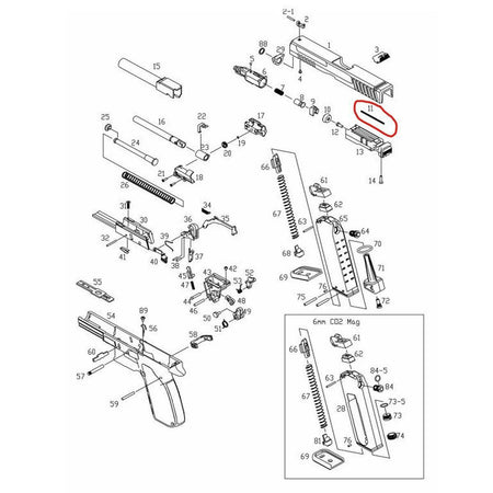 ASG Airsoft XP-18 Loading Nozzle Return Spring 