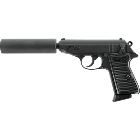 Walther PPK/S Airsoft Pistol With Silencer Kit GBB