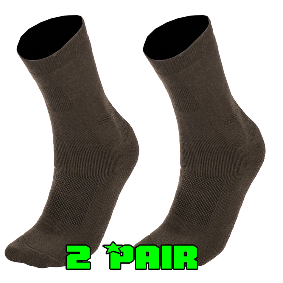 Mil-Tec Merino Reinforced Socks Green 2 Pack