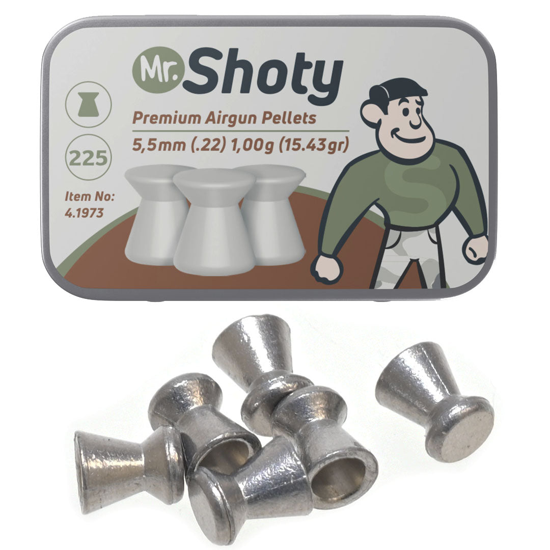 Umarex Mr Shoty Air Gun Rifle Pellets 5.5mm / .22 Flathead 225 Tin