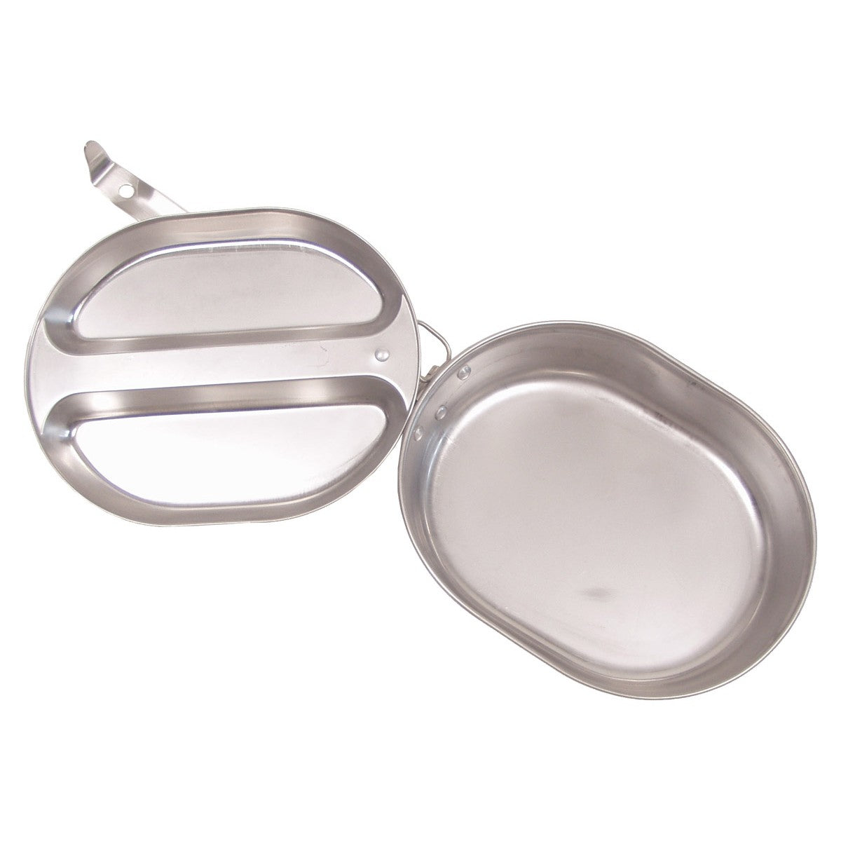 MFH US Army Style Mess Tin Kit Plate Stainless Steel 2-Part