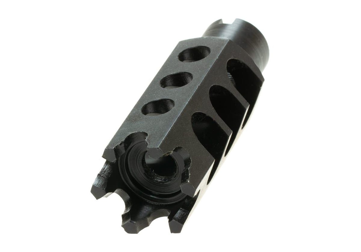 LCT Airsoft Hexagon Flash Hider Black 14mm CCW