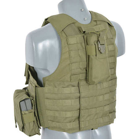 8 Fields Airsoft Combat Vest Green OD