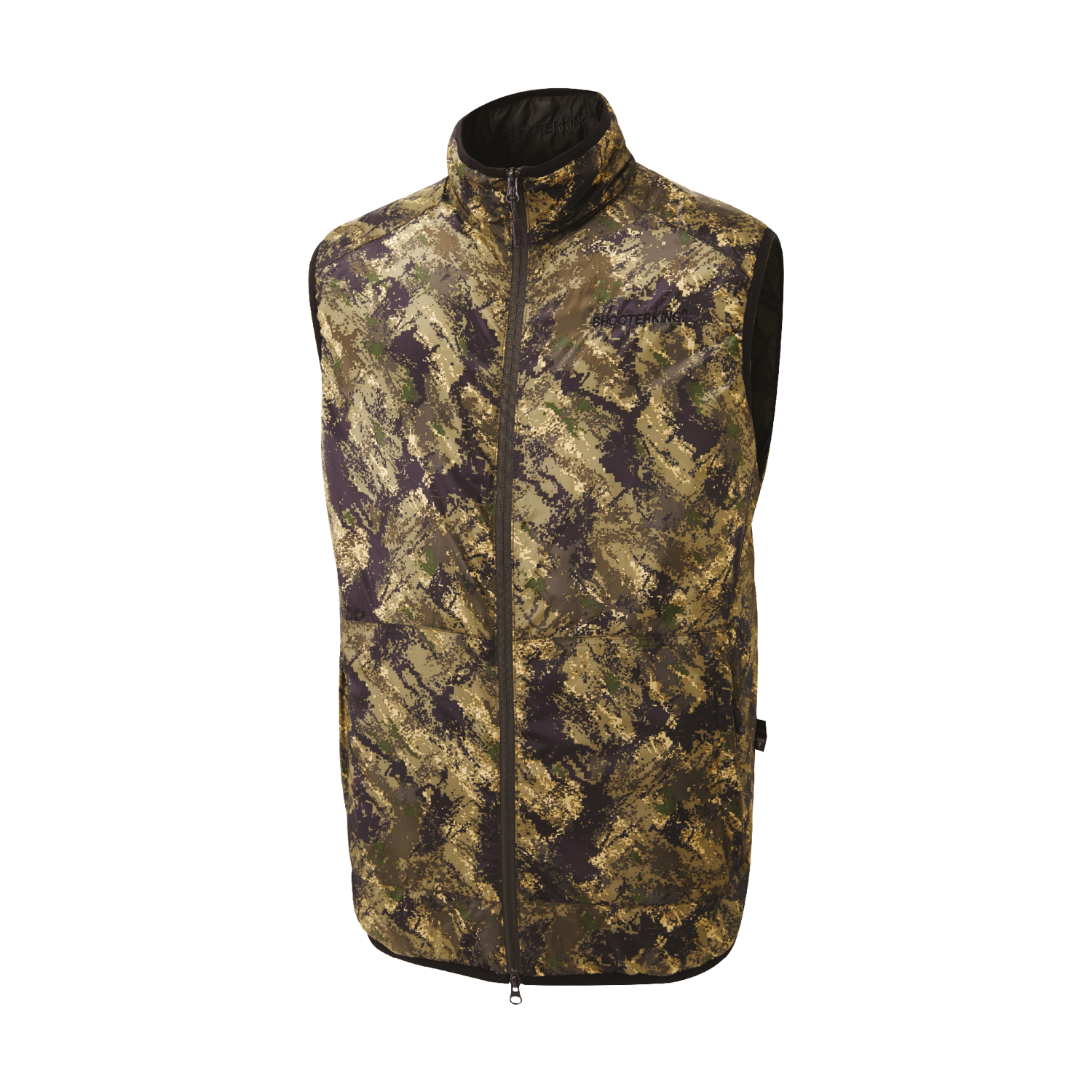 ShooterKing Mens Reversible Body Warmer Brown Olive Forest Mist