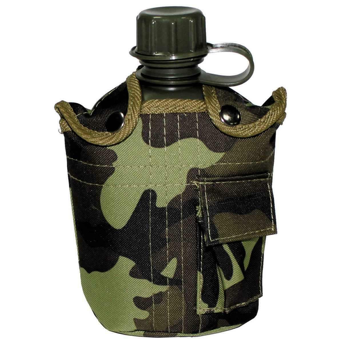 MFH Army Style Water Bottle Canteen Czech M95 Camo