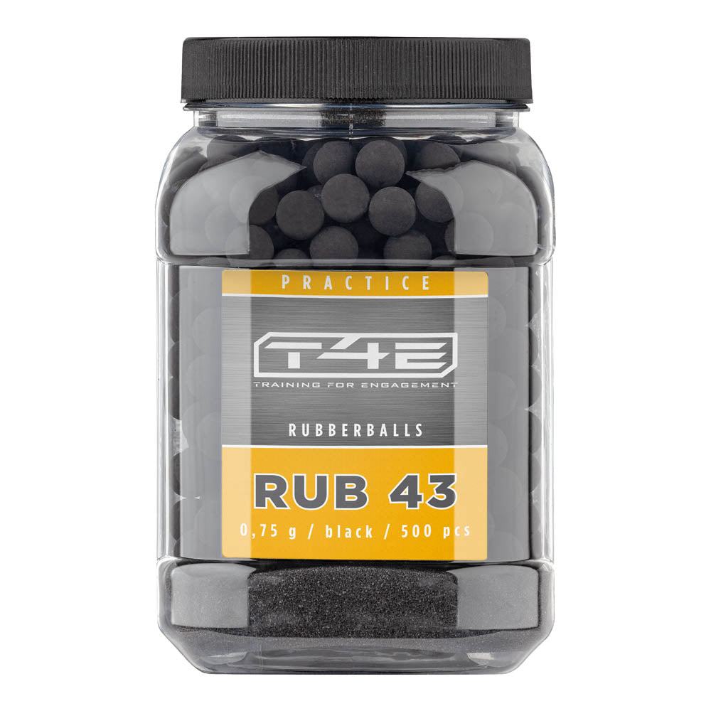 Umarex T4E Practice Rubber Balls .43 Ammo Pellets Black 500