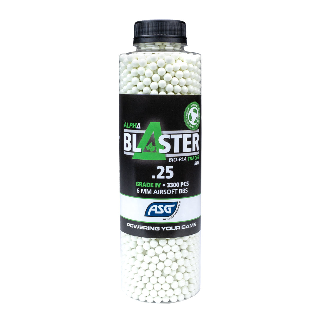 ASG Alpha Blaster PLA Green Tracer BBs 0.25g 3300 1 Bottle