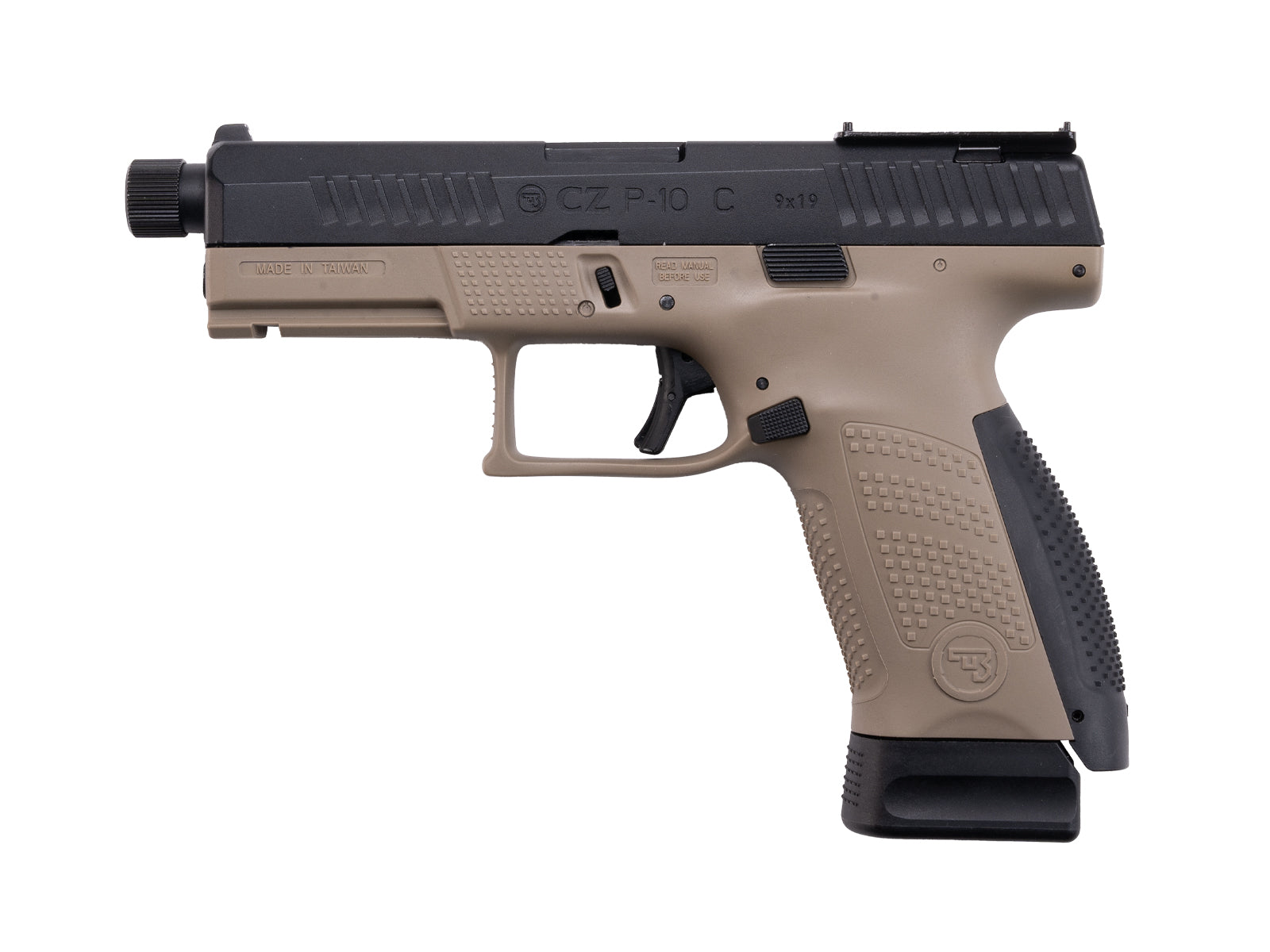 ASG CZ P-10C OR-OT Airsoft Pistol Co2 GBB Black / FDE
