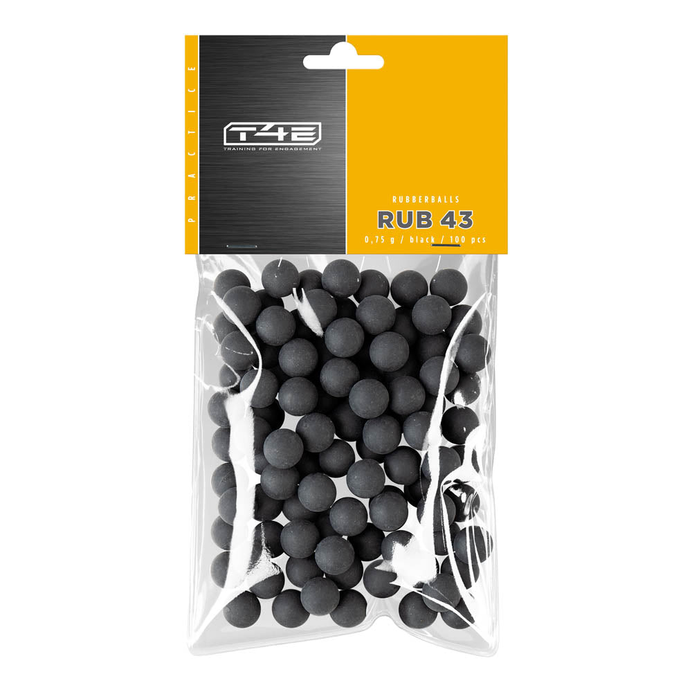Umarex T4E Ammo bb’s Practice Rubber .43 100 Pack Black