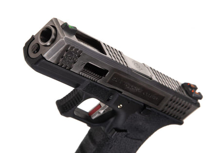 WE Airsoft G-Force EU17 SV Silver Barrel Silver Slide Black Frame Green Gas Pistol