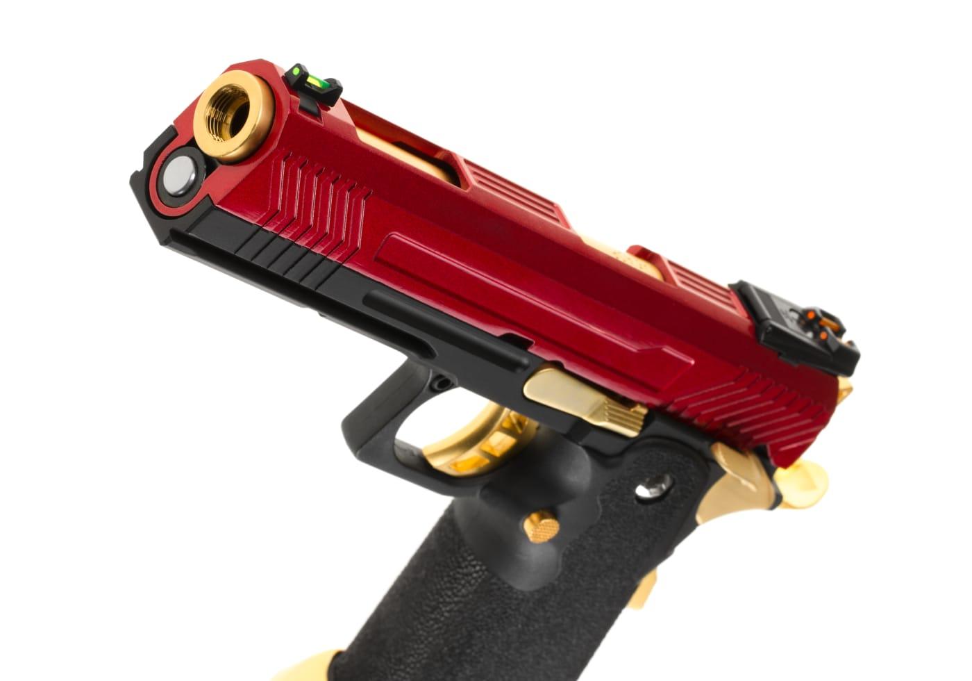 Armorer Works Airsoft HX1104 Custom Hi Capa Gbb Airsoft Pistol Red Slide