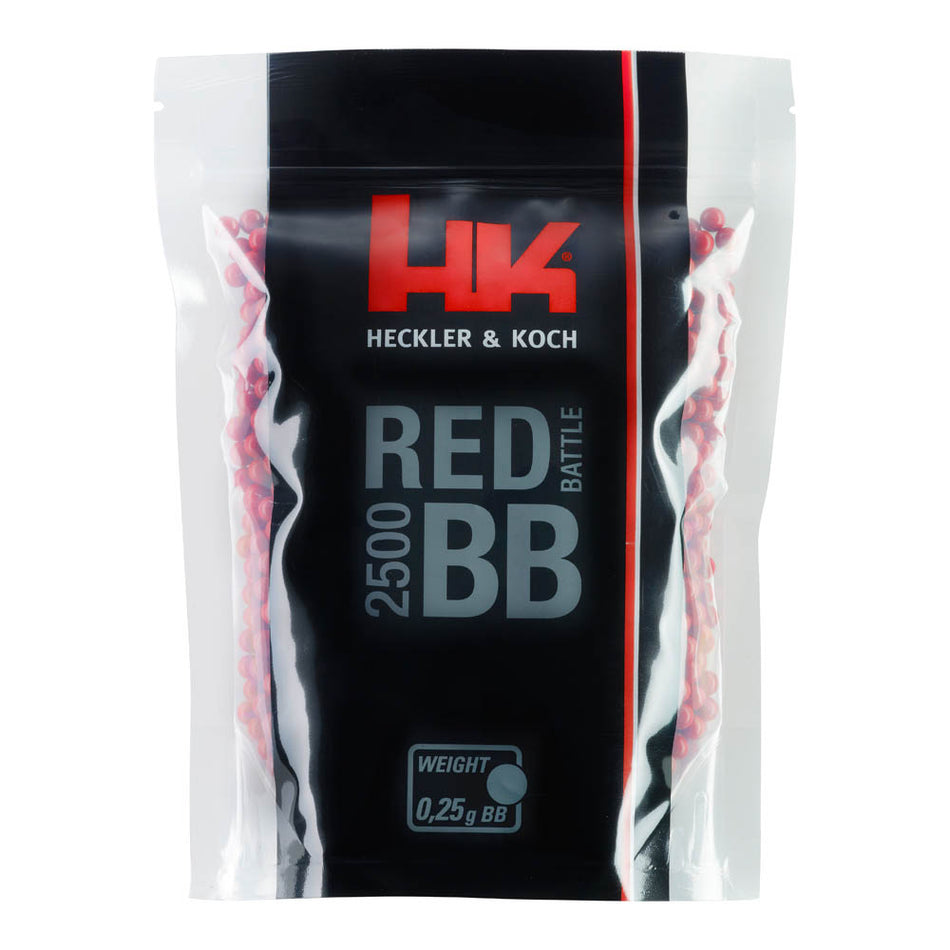 Heckler & Koch Premium Airsoft Red Battle bb’s 0.25g 2500 Bag 