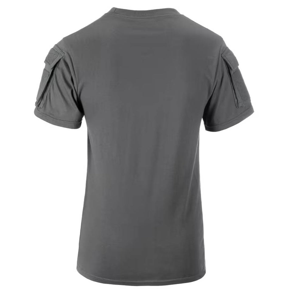 Invader Gear Tactical T-Shirt Wolf Grey Arm ID Panel Pocket