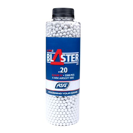 ASG Alpha Blaster Grade IV Airsoft BBs 0.20g 3300 1 Bottle