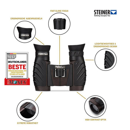 Steiner Safari Ultrasharp Binoculars 8x22 
