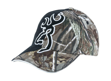 Browning Baseball Hat Cap BIG Buckmark Black Realtree Xtra Camo Black