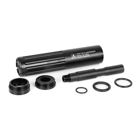 Airsoft Pro CNC Suppressor (Silencer) VIPER™ 180 x 40mm with Barrel Extension